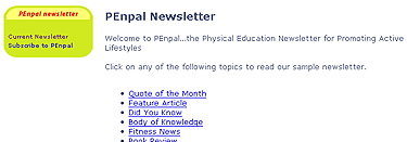 PlayFit Education's, online newsletter.