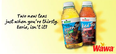 Wawa Food Markets, Home Page Header, advertising thier refreshing Iced Teas.
